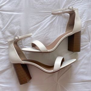 White Strap Heels